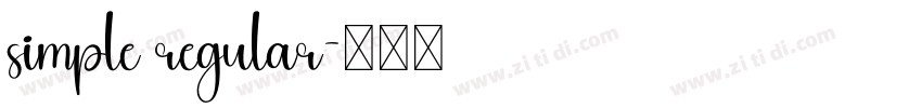 simple regular字体转换